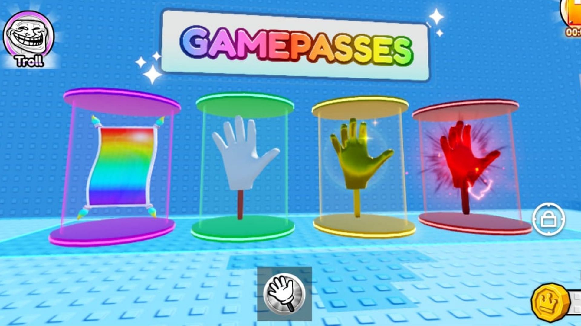 The Gamepass items (Image via Roblox)